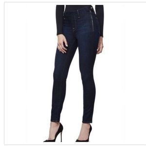 NWOT GOOD AMERICAN dark jeans side zip